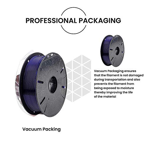 Image of Tesseract Premium PLA + 1.75mm 3D Printing Filament | Dimensional Accuracy + /- 0.03mm | Compatible with Most FDM Printers | 1 KG 3D Printer Filament - PLA Glass Blue (Quantity 1)