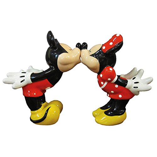 Westland Giftware Mickey InspEARations Kissing Mickey and Minnie 4-1/4-Inch Magnetic Salt and Pepper Shakers