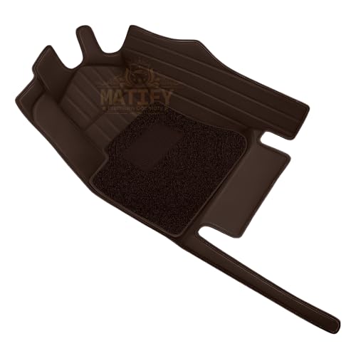 Image of 9D Car Floor Mat for Maruti E Vitara EV 26 | Coffee | Waterproof | Anti-Slip | Luxury Premium Leather Car Mat | Full Coverage | All Weather | Custom Fitted Mats