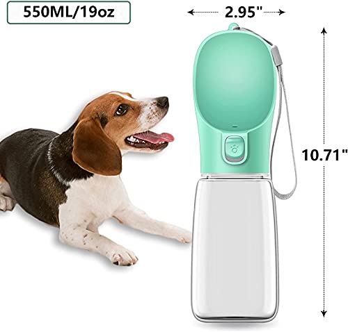 Pet Dog Water Bottle, 19 OZ Portable Puppy Water Dispenser Leak Proof Water Cup with Drinking Feeder for Pets Outdoor Walking, Hiking, Travel (550 ML / 19 OZ, Random Color) - Image 3