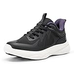 FitVille Womens Extra Wide Trainers Athletic Slip On Running Shoes Lightweight Comfortable Walking Shoes, Black, 5.5, X-Wide