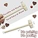 24 Pcs Mini Wooden Hammers Breakable Heart Wooden Hammers for Breakable Heart Wooden Mallet for Chocolate Heart, Crab Lobster Mallets, Toy Mallets for Kids