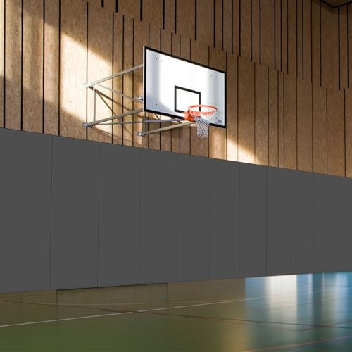 VANCL 4" Thick Wall Padding 2ftx6ft Gym Wall Padding Basketball Wall Mats Thick Wall Pads for Kids 2x6 Gymnasium Wall Padding Waterproof Durable Wall Protection Pad for Safety Gray