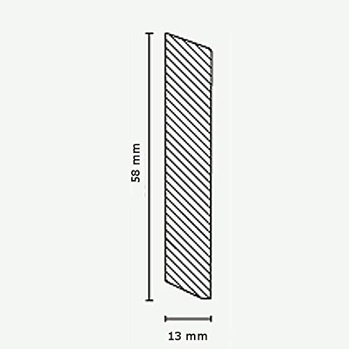 Listwa przypodłogowa z litego drewna 13 x 58 x 2400 mm, lite drewno dębowe do klejenia, przykręcania i gwoździ, listwa przypodłogowa firmy PROVISTON 2,4 m | 1 sztuka