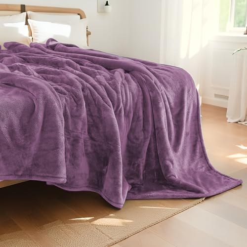 Electric Heated Blanket Full Size 72"x84", Cozy Large Oversized, 5 Heating Levels & 10 Hours Auto Off, Cozy for Bed, Sofa, & Office, Machine Washable, Purple
