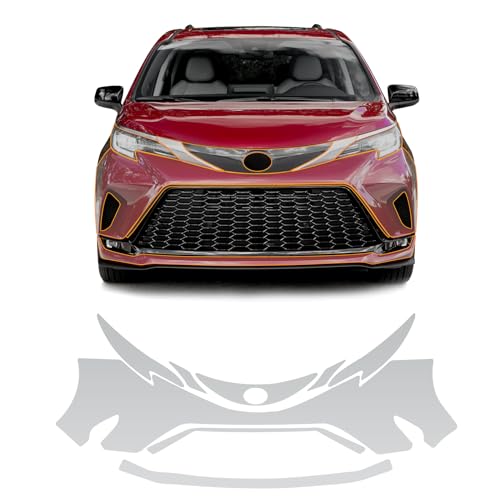 FDAIUN PPF for Toyota Sienna 2022-2023 Clear Car Pre-Cut Paint Protective Film Self Adhesive TPU Rainproof Waterproof HD Scratch Exterior Accessories (Front Bumper&Headlights 5Pcs)