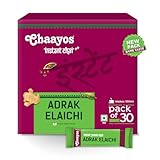 Chaayos Instant Tea Premix - Adrak Elaichi Flavour - Regular Sugar (30 Sachets) | Instant Tea | Tea Premix | Adrak Elaichi Tea | Adrak Elaichi Chai | Assam Tea | Flavored Tea | Adrak Elaichi Chai Mix