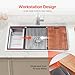 VEVOR Drop In Kitchen Sink 33 Inch Kitchen Sink Workstation, 304 Stainless Steel Top Mount Sinks, Drop-In Single Bowl with Ledge & Multiple Accessories Sink for RV, Prep Kitchen, Bar 33 x 22 x 9inch