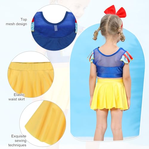 Jurebecia Girls Two Piece Swimsuit Princess Bikini Set Toddle Kids Ruffles Bathing Suit Role Play Swimwear4