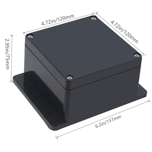 Boîte de jonction électrique étanche IP65 pour protéger l'éclairage du jardin en ABS noir