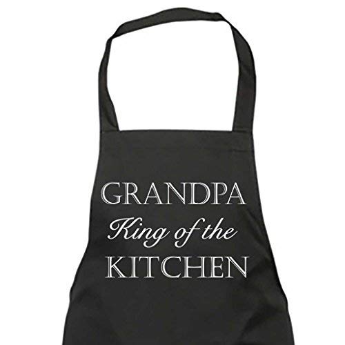 60 Second MakeoverLimited Grandpa King Of The Kitchen Black Apron Novelty Gift Chef Kitchen Present Fathers Day