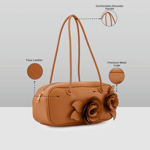 Image of Caprese Bloom Baguette Medium Shoulder and Handheld Bag|Chic, Versatile Design for Everyday Use, Stylish Handbag for Casual or Formal Occasions, Perfect for Work, Travel, and Special Events