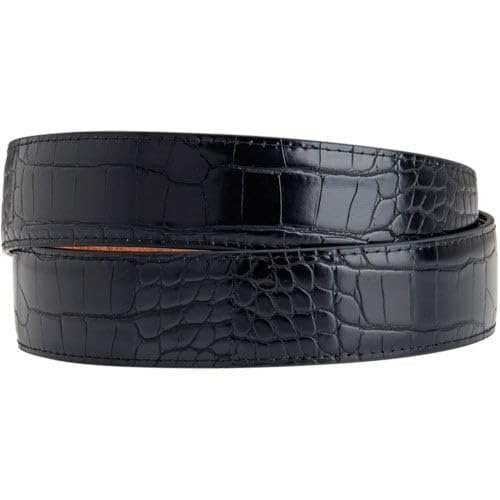 Greg Norman Men's Reversible Croco Print Leather Golf Belt Tan/Black 384