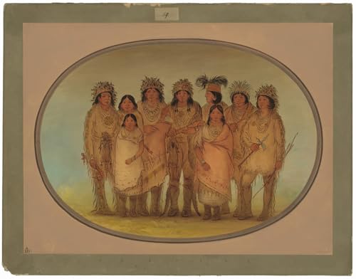 Cuadro pintura al óleo de indios Ojibbeway para renovar la decoración del salón