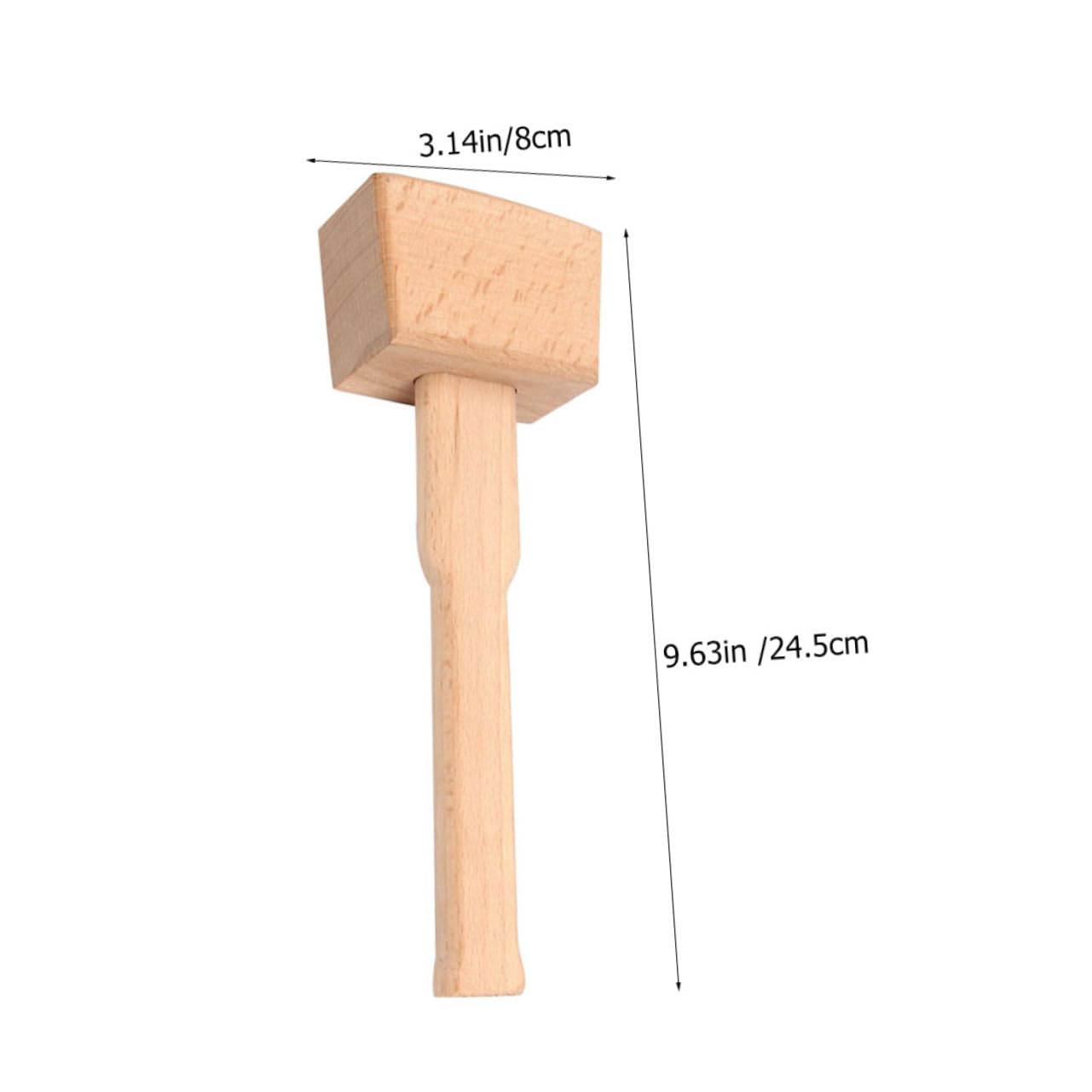 DOITOOL Leather Carving Hammer Diy Hammer for Woodworking Carpenter's Mallet Wooden Handle
