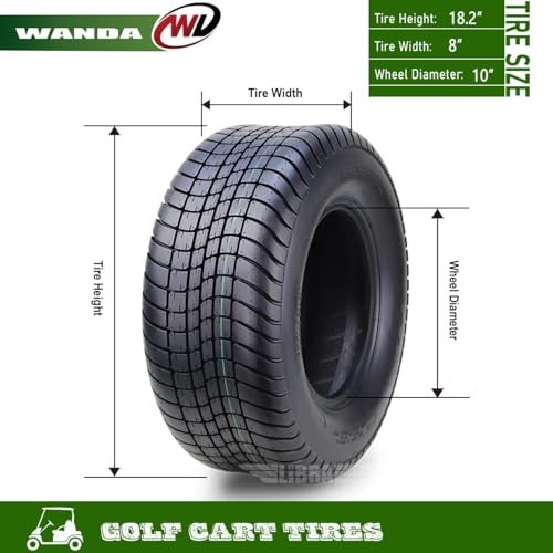 WANDA 205/50-10 Golf Cart ATV Tires 4 Ply 205/50x10 -Set 2-14011