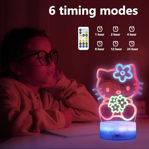 Cat Night Light for Kids with 24% Discount - Smart Timer & Remote
