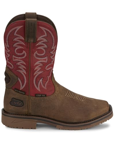 Justin Men's Broncy Waterproof Western Work Boot Composite Toe - Se47532