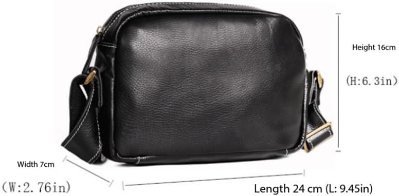 Men's Large Capacity Genuine Leather Casual Business Shoulder Bag Crossbody