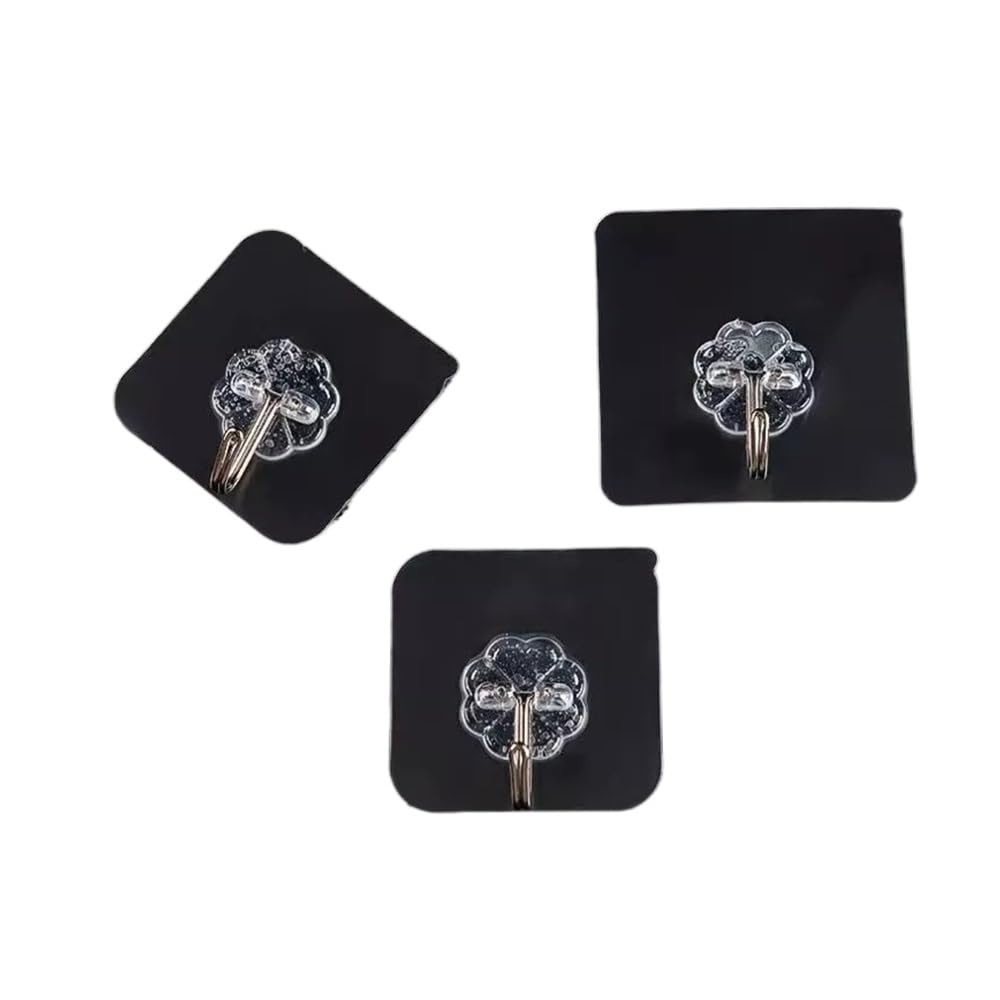 Gentryroo 20Pcs Square Adhesive Hook Punch Free Traceless Metal For Wall Hanging