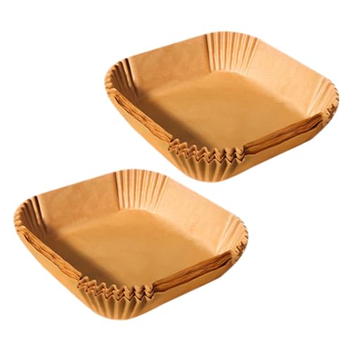 Ciieeo 200 Pezzi Vassoio Di Carta Per Friggitrice Ad Aria Forniture Di Cottura Bistecchiera Teglia Carta Forno Per Alimenti Polpa Di Legno Vergine Carta Usa e Getta Cibo