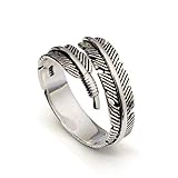 1 Pcs Plume Forme Femme 's Bague De Mode Belle Bague Ouverte Bijoux Accessoires Bague Peut être Réglable Amant Cadeau Rentable et Durable
