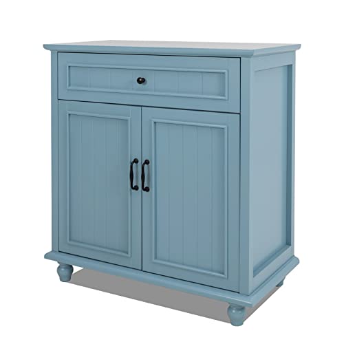Scurrty Buffet Cabinet Bar Cabinet With Storage, 38 Inch Coffee Bar Cabinet Kitchen Buffet Storage Cabinet With 4 Drawers, Sideboard Buffet Cabinet For Kitchen, Dinning Room And Living Room, Blue #TOP3