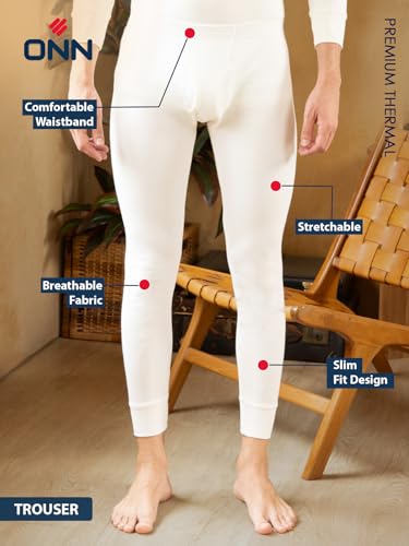 Image of ONN Men's Thermal Bottoms - Ultra Soft Warm Base Layer Leggings for Cold Weather, Winter Thermal Underwear Pants.