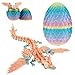 Produktbild VAVPUP Ostern Dragon Egg 3D Bedruckte Dracheneier mit Drachen im farbenfrohen Drachen Eierspielzeug exquisit 3D bedrucktes Drachen Ornament 3D Artikulierte Drachenspielzeug(Leuchtend)