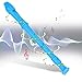 8 Hole Soprano Descant Recorder Clarinet Flute with Cleaning Rod and Instruction for Children Kids Adult Beginner (Blue)