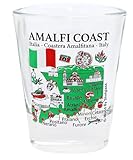 Amalfi Coast Italy Landmarks and Icons Collage Shot Glass