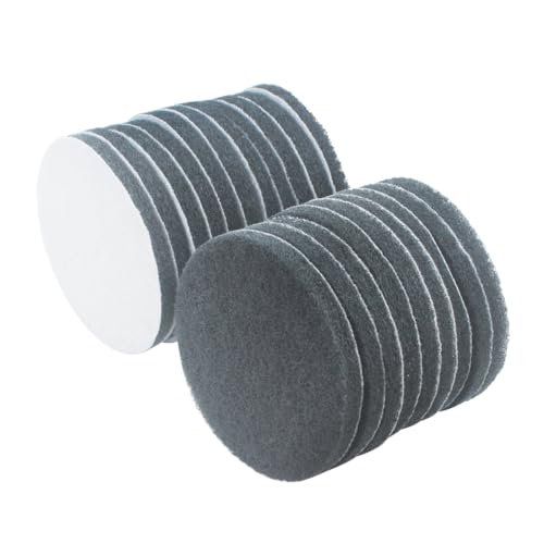 Image of 20 Pcs 5 inch Drill Brush Scrubber Scouring Pads | 800 Grit, Hook & Loop Power Scrubber Scouring for Rotary Tools, Random Orbital Sander (Grey)