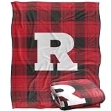 LOGOVISION Rutgers University Campus Plaid Spirit Silky Touch Super Soft Throw Blanket 50'x60'