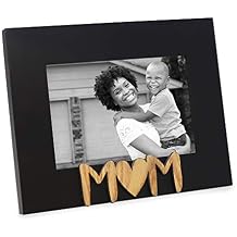 Isaac Jacobs Black Wood Sentiments Mom Picture Frame, 4x6 inch, Photo Gift for Mother, Family, Display on Tabletop, Desk Black