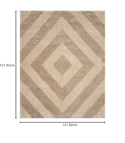 Image of Carpet for Living Room Bedroom Super Soft Anti Skid Hand Made Carpet Size 4X4 Feet Square