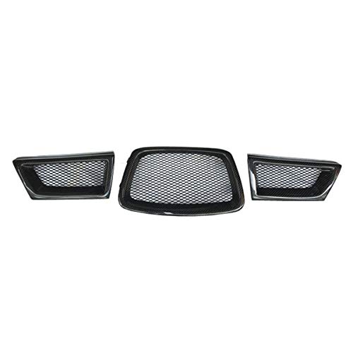 Xmeifei Parts Grilles 3Pcs Real Carbon Fiber Car Front Bumper Lower Mesh Grill Grille Cover Trim For Subaru Impreza Wrx Sti 9Th 2006-2007 Bumper Guard #TOP30
