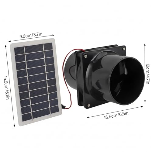 Ventilateur d'extraction solaire 10W à double bride pour aération de serre et grenier