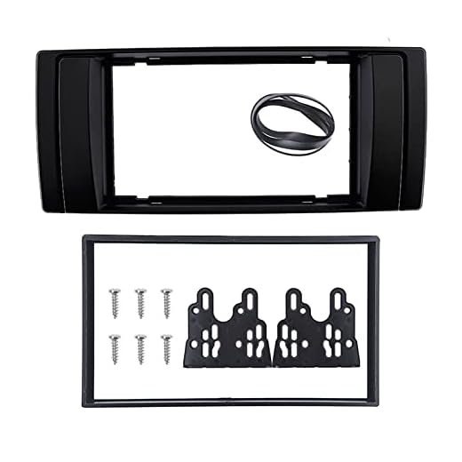 HUAJIN 2 din bil fascia radio passar för BMW X5 E5 E39 DVD Stereo Player Mount Omgiven Installation Kit (Size : 173 x 98mm)