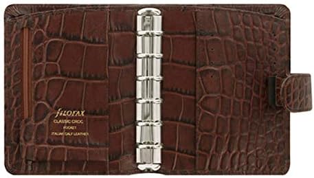 Filofax 17-026014 Classic Clock, Small Personal Organizer, Chestnut