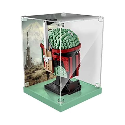ALiquid Acryl Vitrine für Lego Boba Fett Helm 75277, 3MM Acryl Schaukasten Cover