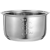 VICASKY Antihaftbeschichteter Edelstahl Innentopf 3 Liter für Elektrische Reiskocher Ersatz Innenbehälter Universell Hitzebeständig