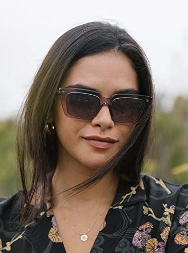 Image of RAEN - Keera - Womens Retro Cat-Eye Sunglasses UV Protection - Hazy Lilac /Agave Mirrored Lens (Size 54 MM)