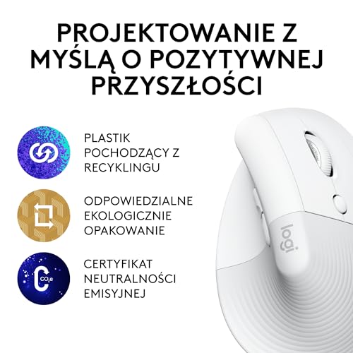 Souris Ergonomique Logitech Lift soulage la douleur de poignet sur Windows et Mac