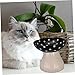 Toddmomy Elevated Cat Feeding Bowl Cute for Cats Small Dogs Mushroom Shaped Raised Dish for Comfortable Eating Posture Digestion Fits All