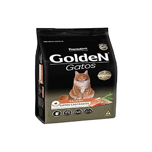 RAÇÃO GOLDEN GATOS ADULTOS CASTRADOS SALMÃO - 3 KG
