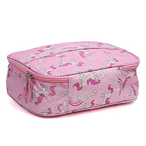 Image of Floral 18 Cms Cosmetic Pouch (L WaterproofTravelBag-32 Pink)