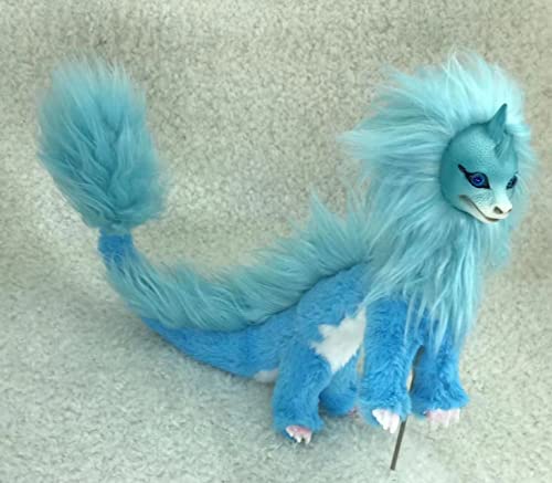 Dapnha Animal Dragons & Dragon Plush Toys & Stuffed Animal Toys & Plush Dolls & Worms In A Maze & Worm Animals & Long Beaked Pixies & Cute Plush Blue Dragon Handmade Decorations (Blue) #TOP2