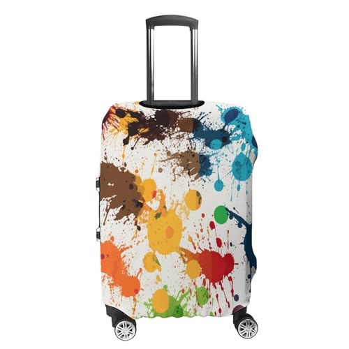 Travel Luggage Cover Elastic Washable Suitcase Cover Fashion Scratch-Resistant Baggage Covers Abstract Paint Splashes Suitcase Protector Fit 18-32 Inch Luggage4