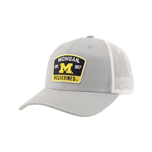 Gorra Snapback Trucker Michigan Wolverines Gris Blanco miniatura 1