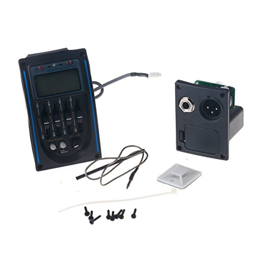 Musiclily Kit Equalizador com Afinador Captador Piezo de 4 Bandas EQ-LC4 para Violão